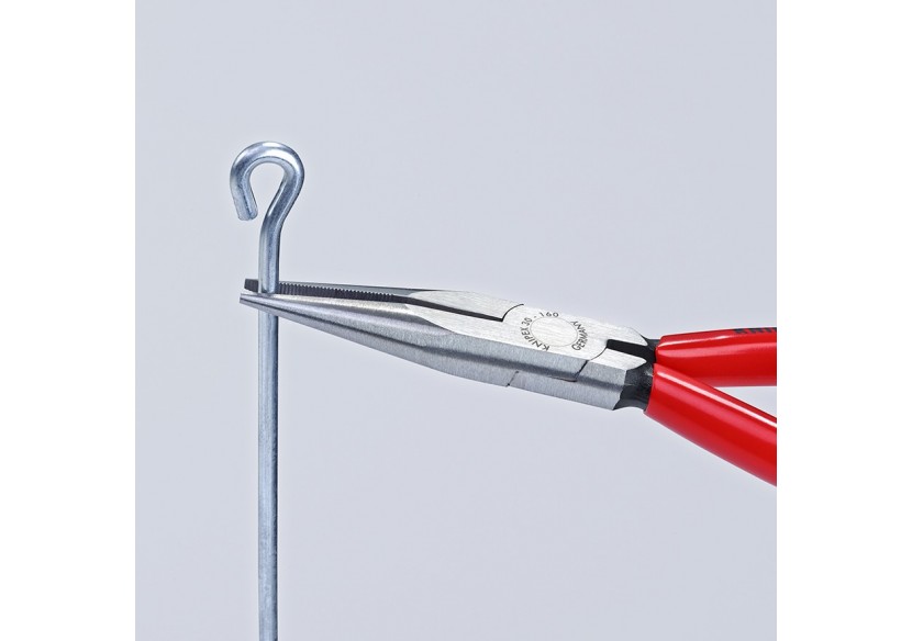 Pince à becs longs avec becs demi-ronds 160mm - Gainage PVC - Tête polie - Knipex - 3021160