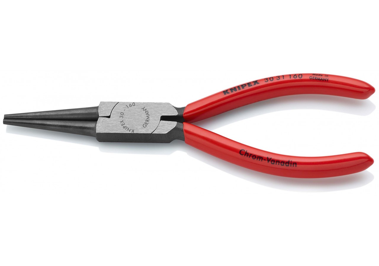 Pince à becs longs ronds 160mm - Gainage PVC - Tête polie - Knipex - 3031160