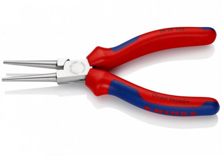 Pince à becs longs avec becs ronds 140mm - Gainage bi-matière - Chromée - Knipex - 3035140 2