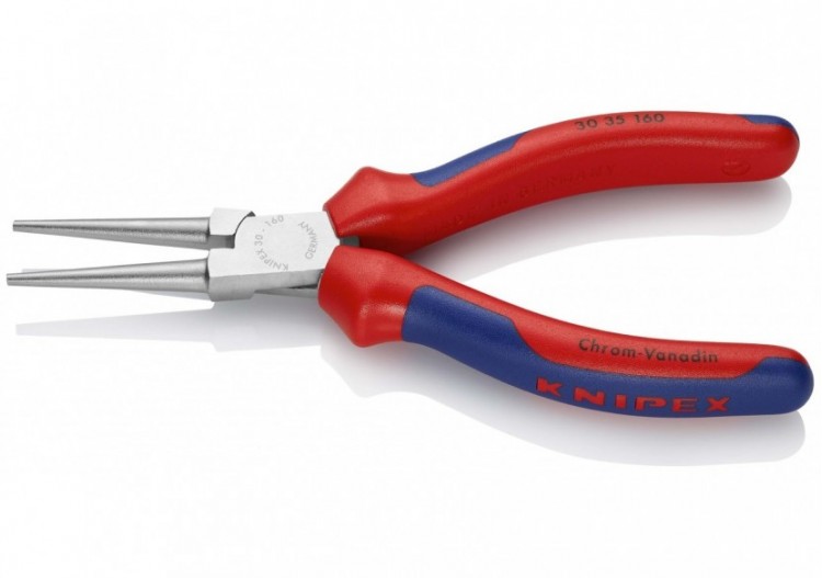 Pince à becs longs ronds 160mm - Gainage bi-matière - Chromée - Knipex - 3035160 2