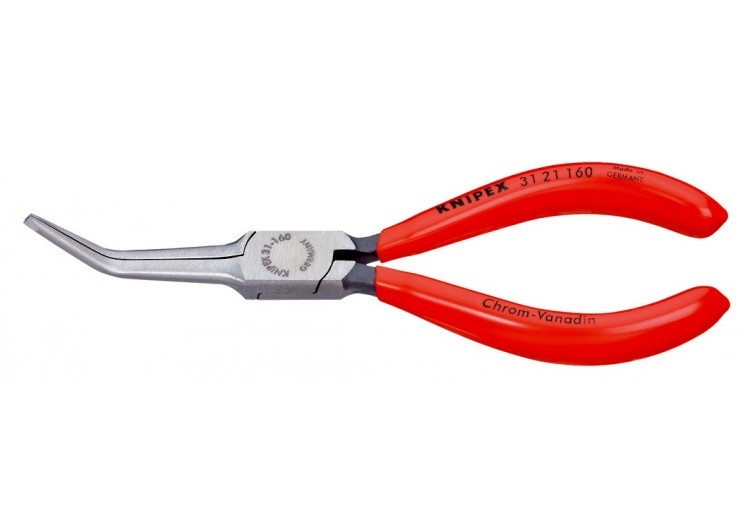 Pince de préhension 160mm coudée 45° - Gainage PVC - Avec becs longs : 55mm - Knipex - 3121160