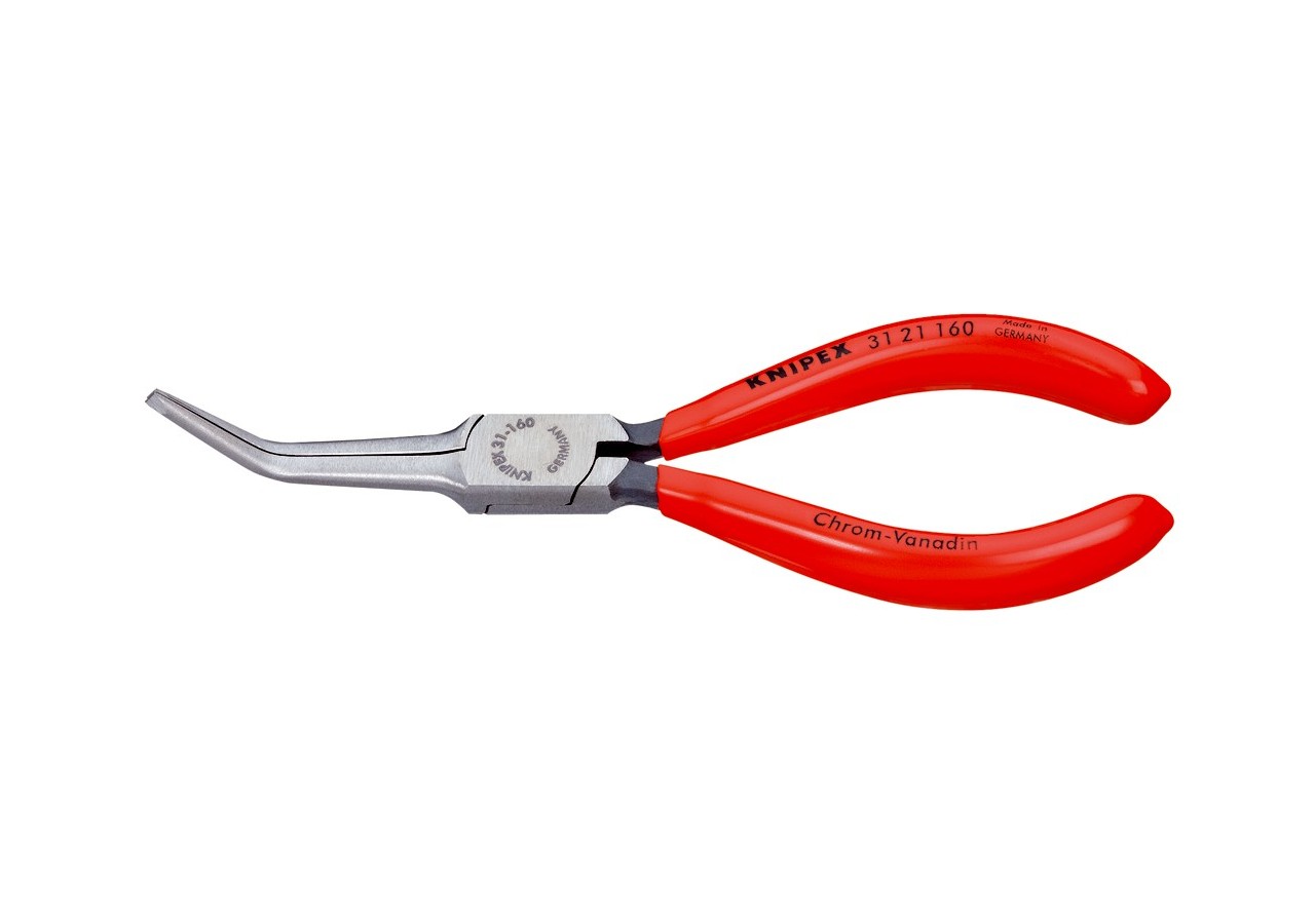 Pince de préhension 160mm coudée 45° - Gainage PVC - Avec becs longs : 55mm - Knipex - 3121160