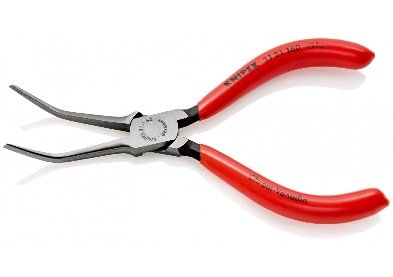 Pince de préhension 160mm coudée 45° - Gainage PVC - Avec becs longs : 55mm - Knipex - 3121160