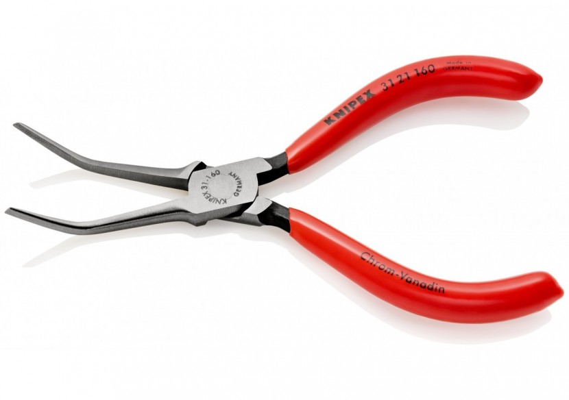 Pince de préhension 160mm coudée 45° - Gainage PVC - Avec becs longs : 55mm - Knipex - 3121160