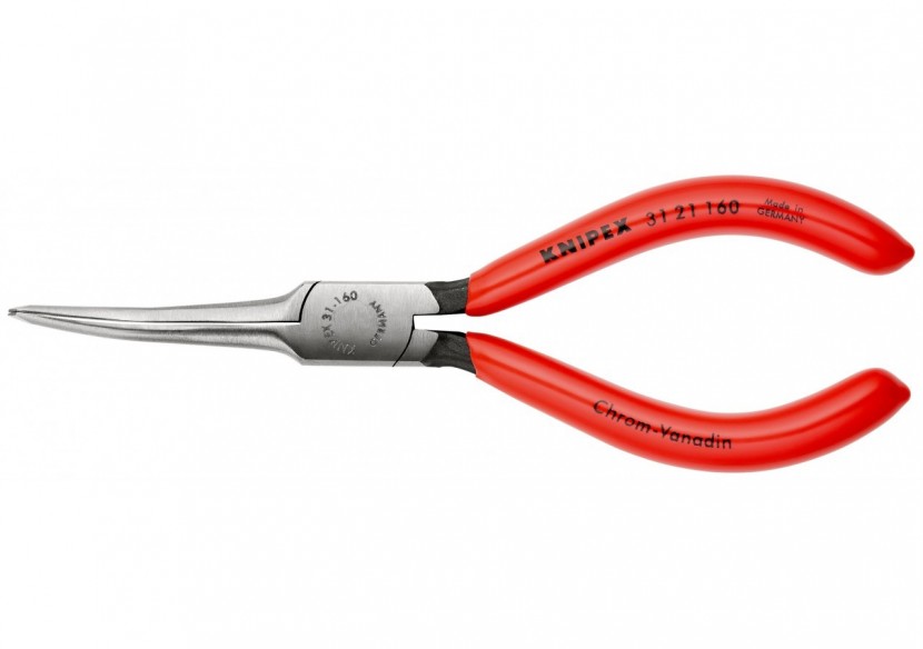 Pince de préhension 160mm coudée 45° - Gainage PVC - Avec becs longs : 55mm - Knipex - 3121160