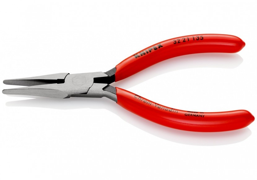 Pince de préhension ou d'ajustage - Becs plats - 135mm - Gainage PVC - Knipex - 3221135