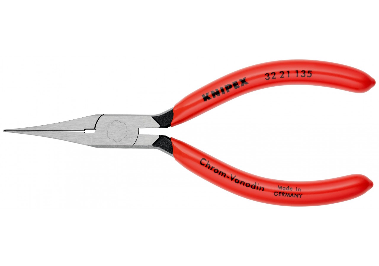 Pince de préhension ou d'ajustage - Becs plats - 135mm - Gainage PVC - Knipex - 3221135
