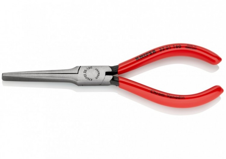 Pince de tisserand - 160mm - Becs plats à pointes effilées - Gainage PVC - Knipex - 3301160