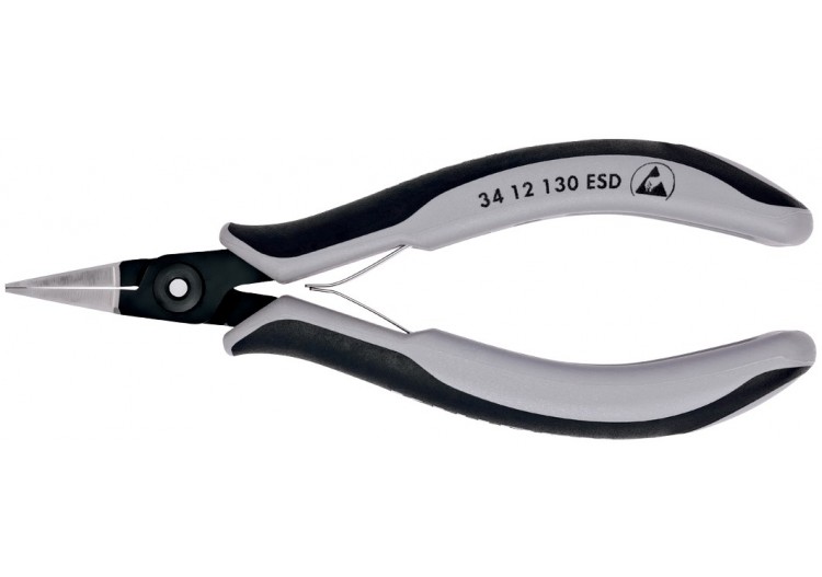 Pince de préhension de précision - Becs plats lisses - 130mm - Bi-matière ESD - Knipex - 3412130ESD 2