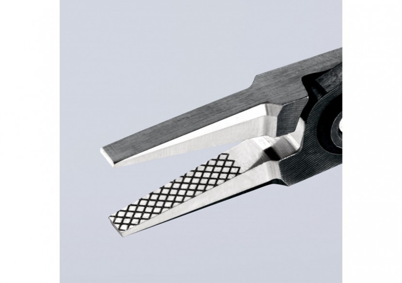 Pince de préhension de précision - Becs plats striés - 130mm - Bi-matière ESD - Knipex - 3442130ESD