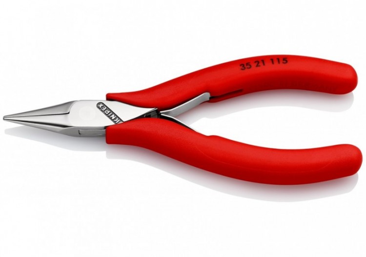 Pince de préhension - Becs demi-ronds lisses - 115mm Gainage PVC - Polie miroir - Knipex - 3521115