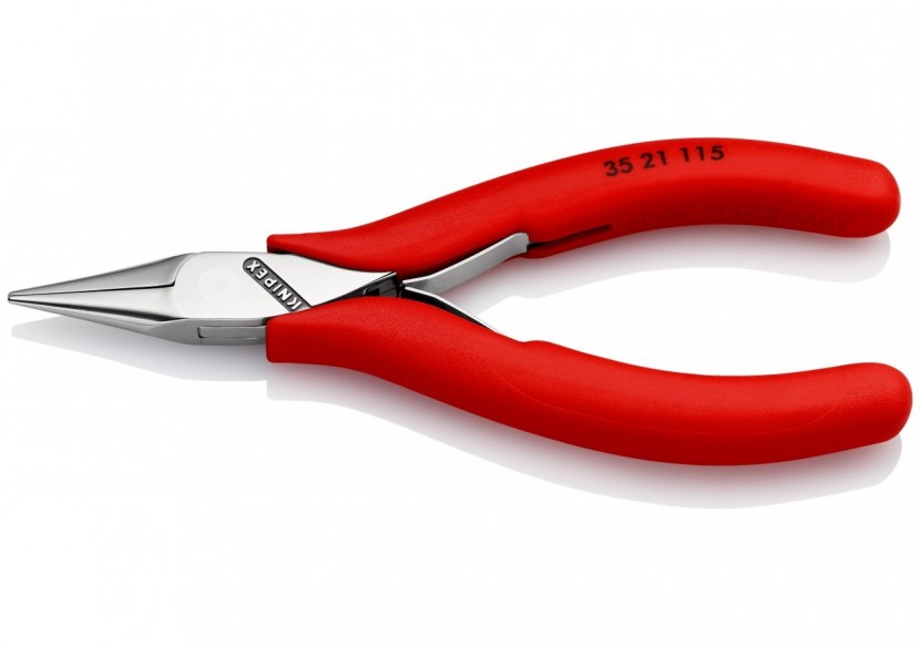 Pince de préhension - Becs demi-ronds lisses - 115mm Gainage PVC - Polie miroir - Knipex - 3521115