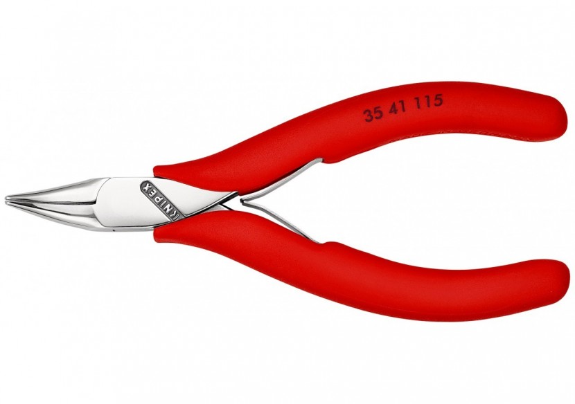 Pince de préhension - Becs plats lisses 45° - 115mm - Gainage PVC - Polie miroir - Knipex - 3541115