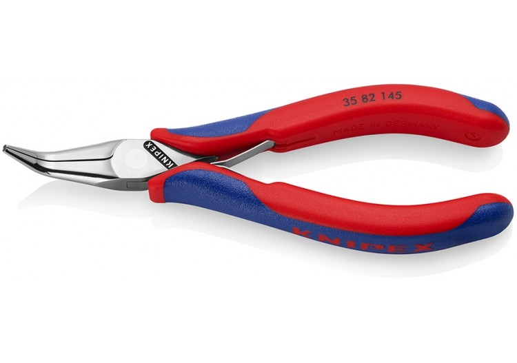 Pince de préhension - Becs demi-ronds lisses 45° - 145mm Gainage bi-matière - Knipex - 3582145