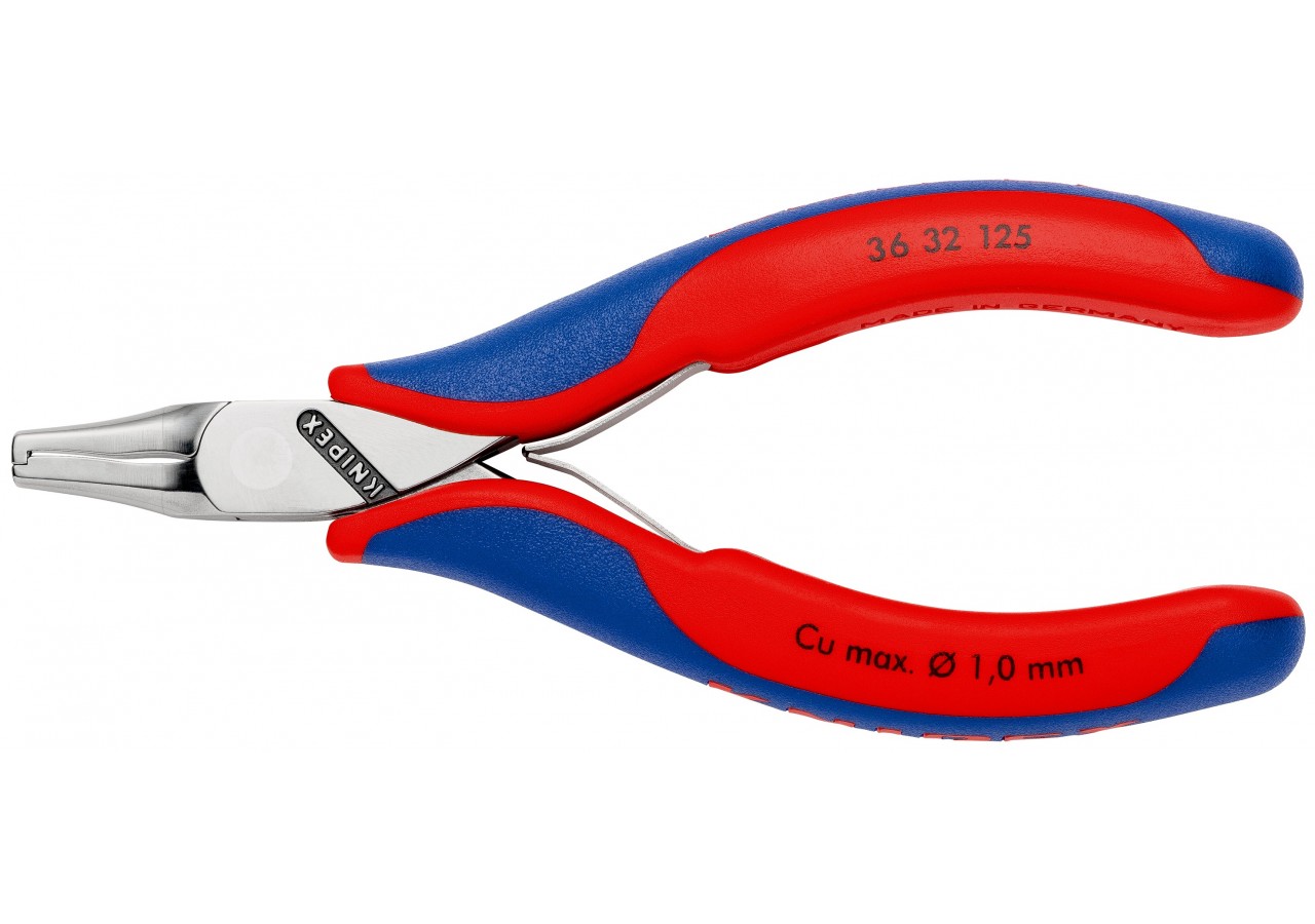Pince de montage pour l'électronique 125mm Bi-matière Ecrase / coupe fixe 1,6mm - Knipex - 3632125