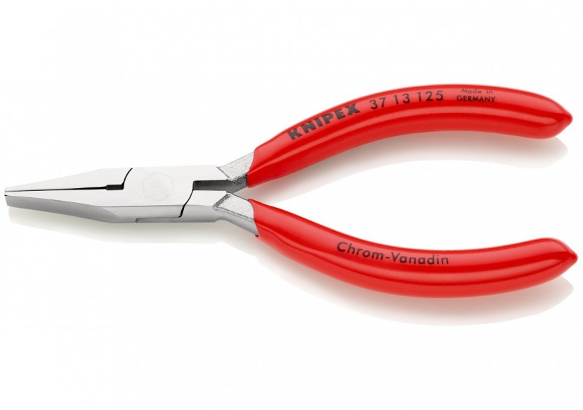 Pince de préhension mécanique de précision Becs plats 125mm Gainage PVC Chromée - Knipex - 3713125
