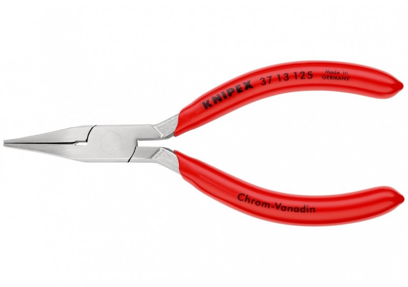 Pince de préhension mécanique de précision Becs plats 125mm Gainage PVC Chromée - Knipex - 3713125
