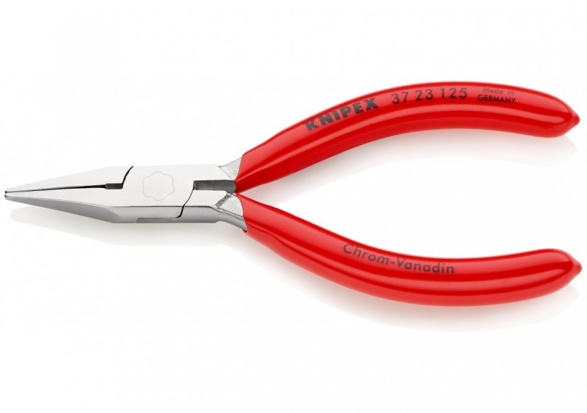 Pince de préhension mécanique de précision Becs plats 125mm Gainage PVC Chromée - Knipex - 3723125