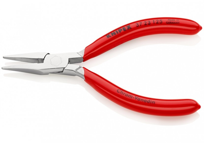 Pince de préhension mécanique de précision Becs plats 125mm Gainage PVC Chromée - Knipex - 3723125
