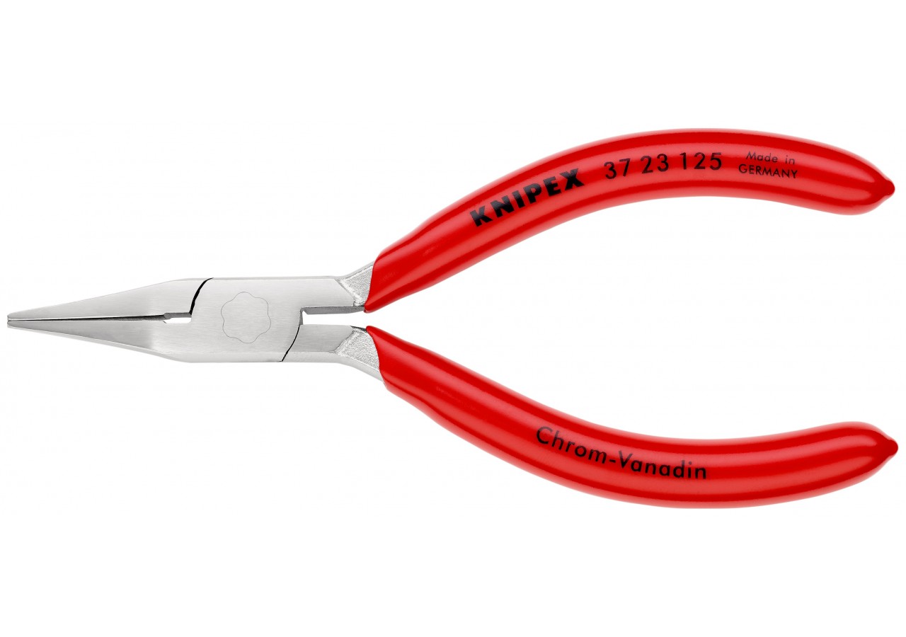 Pince de préhension mécanique de précision Becs plats 125mm Gainage PVC Chromée - Knipex - 3723125