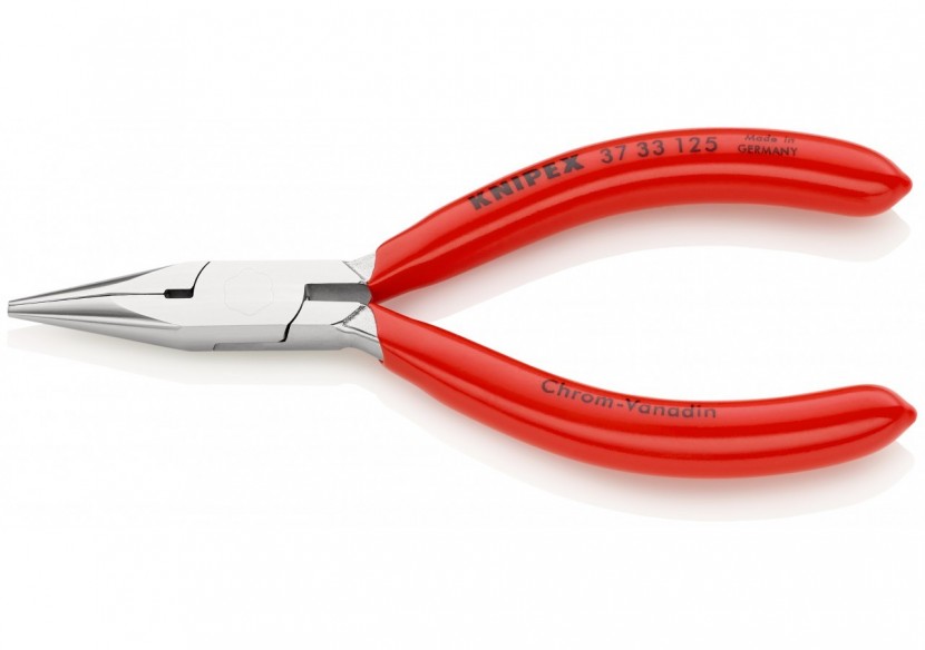 Pince de préhension de précision Becs demi-ronds - 125mm - Gainage PVC - Chromée - Knipex - 3733125