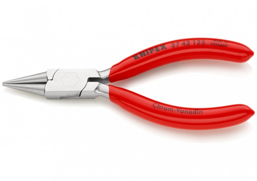 Pince de préhension de précision - Becs ronds - 125mm - Gainage PVC - Chromée - Knipex - 3743125 Pince de préhension de précision - Becs ronds - 125mm - Gainage PVC - Chromée - Knipex - 3743125