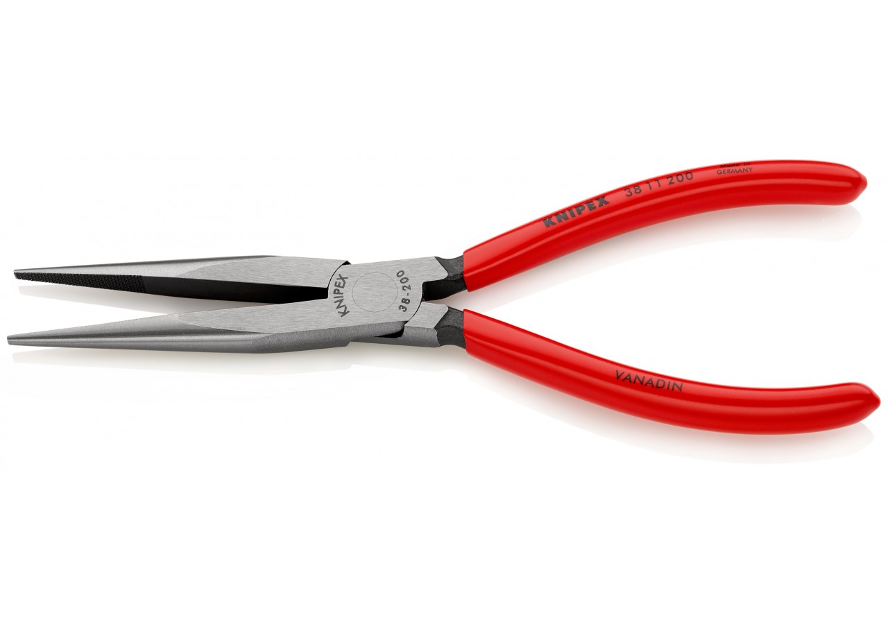 Pince de mécanicien 200mm - Becs demi-ronds striés - Gainage PVC - Knipex - 3811200