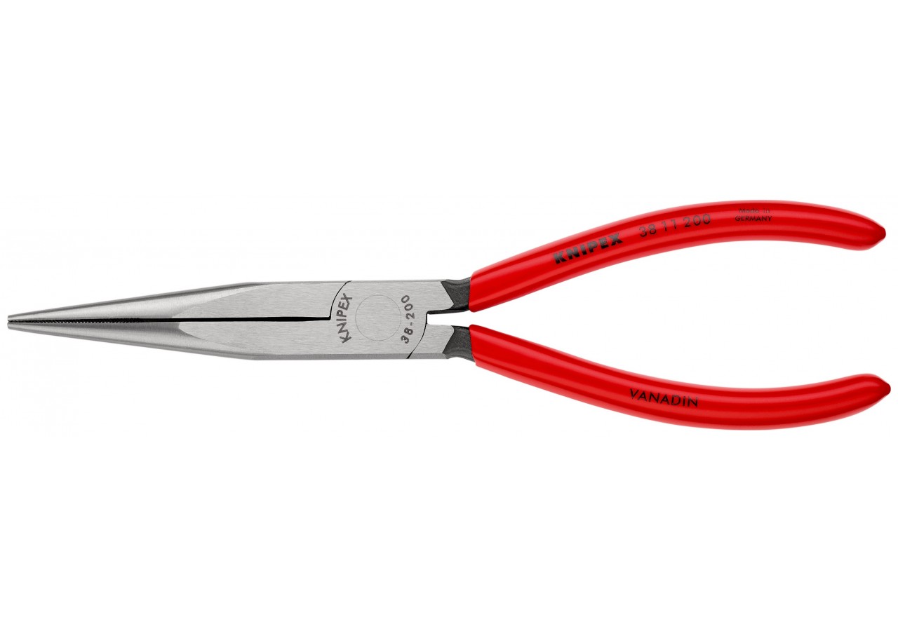 Pince de mécanicien 200mm - Becs demi-ronds striés - Gainage PVC - Knipex - 3811200