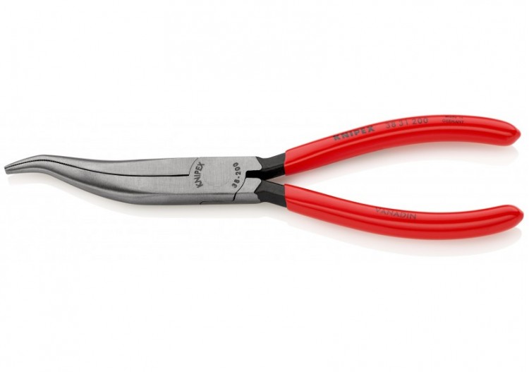 Pince de mécanicien 200mm - Becs demi-ronds décalés striés - Gainage PVC - Knipex - 3831200
