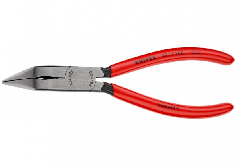 Pince de mécanicien 200mm - Becs demi-ronds coudés 70° - Gainage PVC - Knipex - 3871200