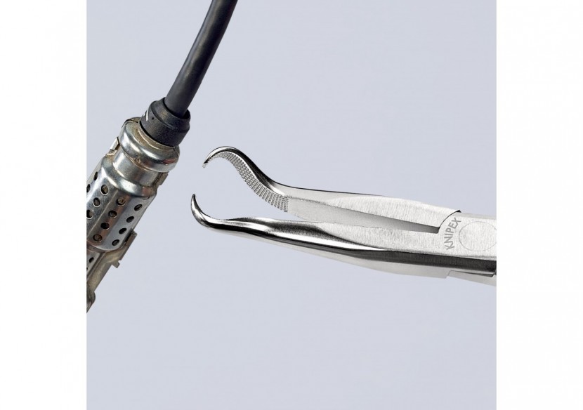 Pince de mécanicien pour cosses de bougies 200mm Coudée 45° Bi-matière Chromée - Knipex - 3895200 Pince de mécanicien pour cosses de bougies 200mm Coudée 45° Bi-matière Chromée - Knipex - 3895200