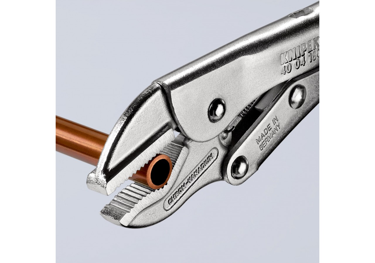 Pince-étau universelle - 180mm - Zinguée brillante - Section max 35mm - Knipex - 4004180
