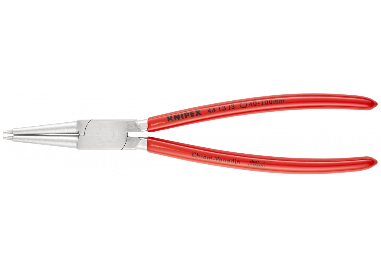 Pince pour circlips intérieurs Alésage 40 à 100mm - 225mm - Gainage PVC -Chromée - Knipex - 4413J3