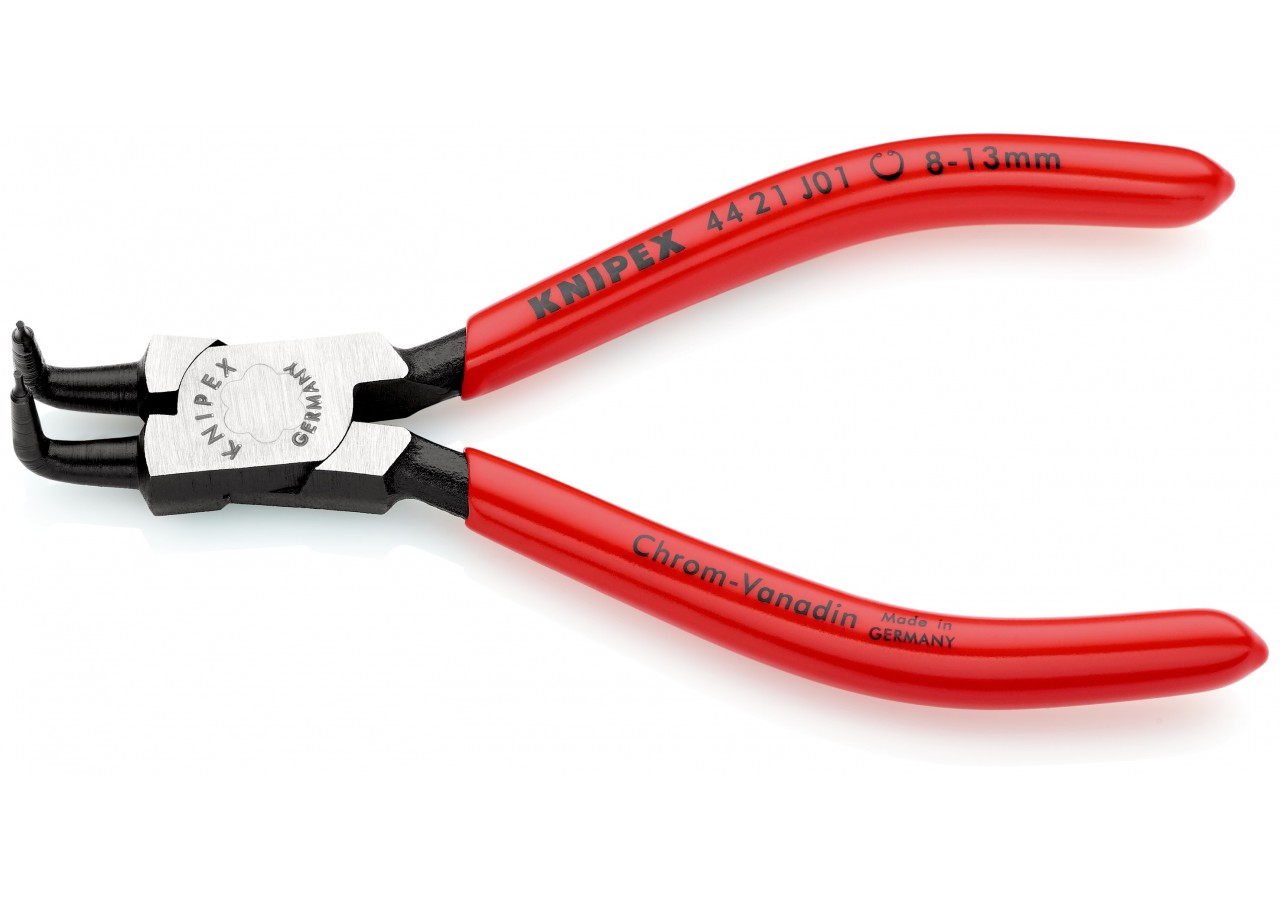 Pince pour circlips intérieurs Alésage 8 à 13mm - 130mm à 90° - Gainage PVC - Knipex - 4421J01