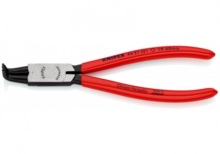 Pince pour circlips intérieurs Alésage 19 à 60mm - 170mm à 90° - Gainage PVC - Knipex - 4421J21