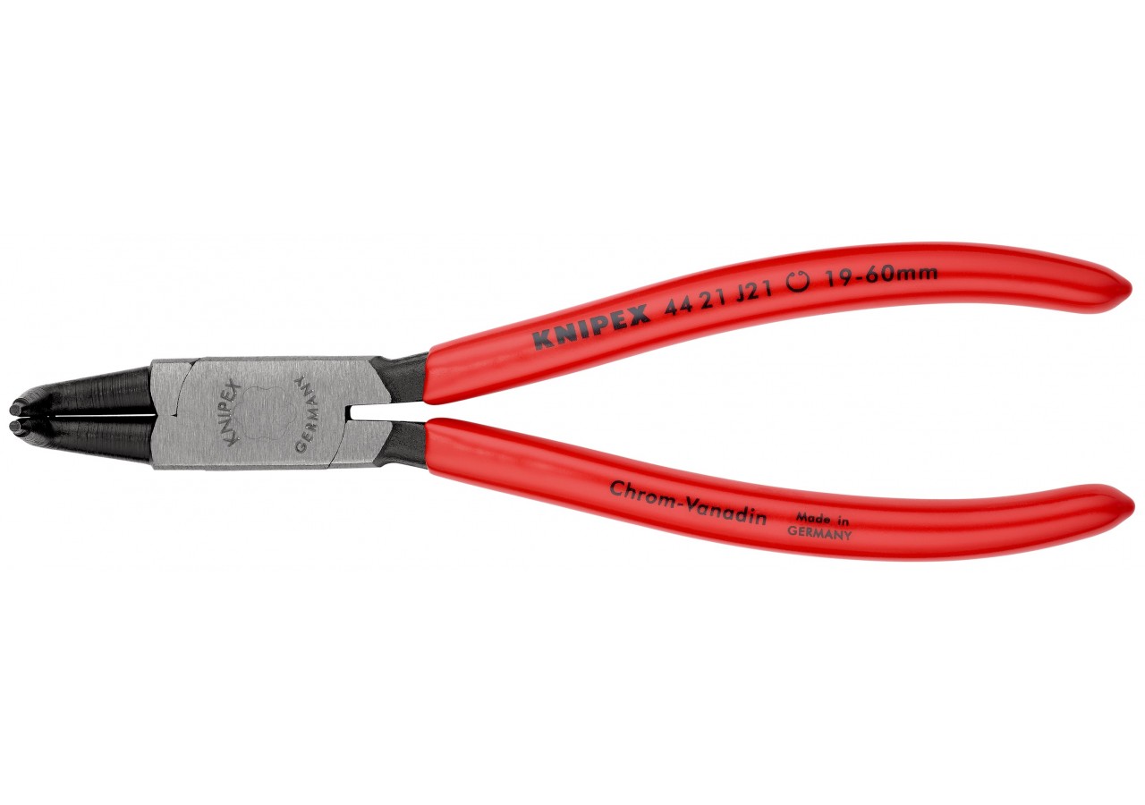 Pince pour circlips intérieurs Alésage 19 à 60mm - 170mm à 90° - Gainage PVC - Knipex - 4421J21