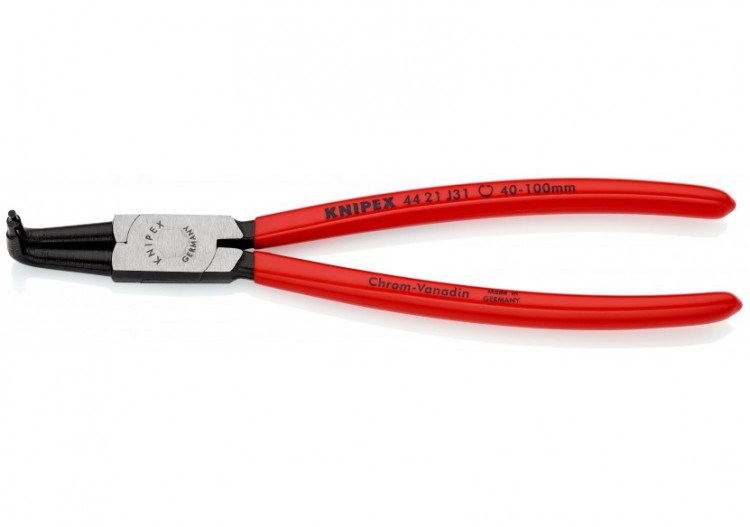 Pince pour circlips intérieurs Alésage de 40 à 100mm - 215mm à 90° - Gainage PVC - Knipex - 4421J31