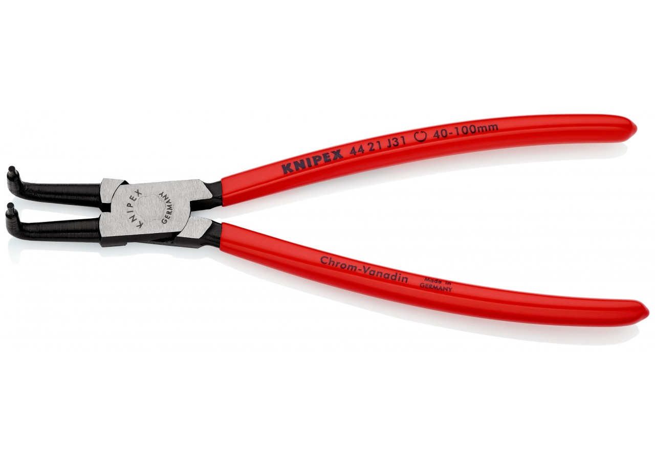 Pince pour circlips intérieurs Alésage de 40 à 100mm - 215mm à 90° - Gainage PVC - Knipex - 4421J31