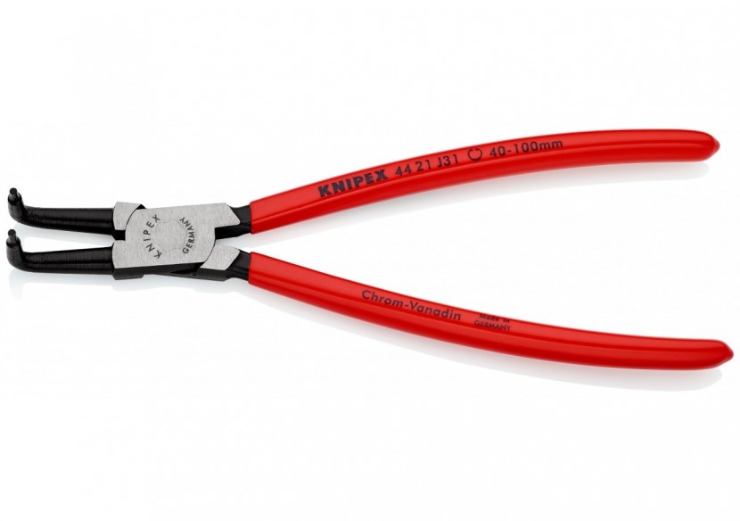 Pince pour circlips intérieurs Alésage de 40 à 100mm - 215mm à 90° - Gainage PVC - Knipex - 4421J31
