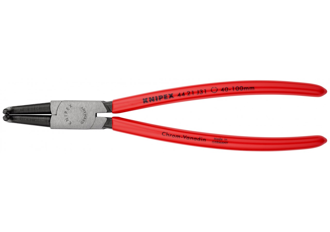 Pince pour circlips intérieurs Alésage de 40 à 100mm - 215mm à 90° - Gainage PVC - Knipex - 4421J31