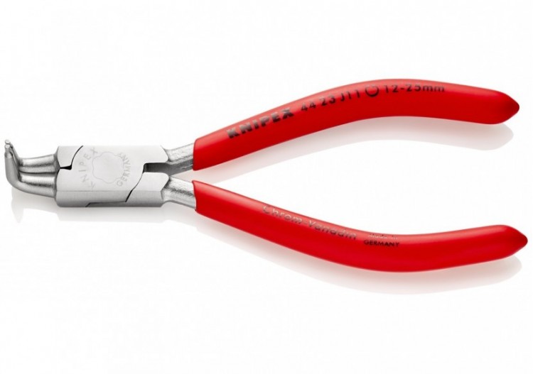 Pince pour circlips intérieurs Alésage 12 à 25mm 130mm à 90° Gaines PVC Chromée - Knipex - 4423J11