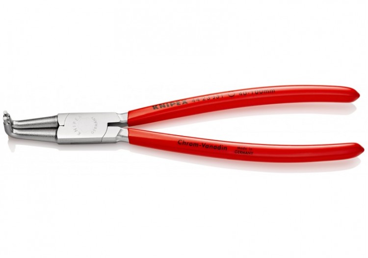 Pince pour circlips intérieurs Alésage 40 -100mm - 215mm 90° Gaines PVC Chromée - Knipex - 4423J31