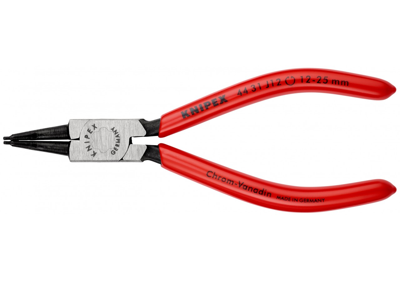 Pince pour circlips intérieurs Alésage de 12 à 25mm - 140mm à 45° - Gainage PVC - Knipex - 4431J12