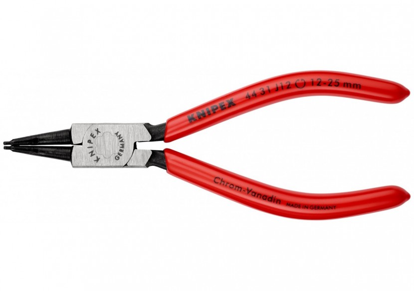 Pince pour circlips intérieurs Alésage de 12 à 25mm - 140mm à 45° - Gainage PVC - Knipex - 4431J12