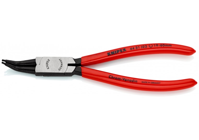 Pince pour circlips intérieurs Alésage de 19 à 60mm - 180mm à 45° - Gainage PVC - Knipex - 4431J22