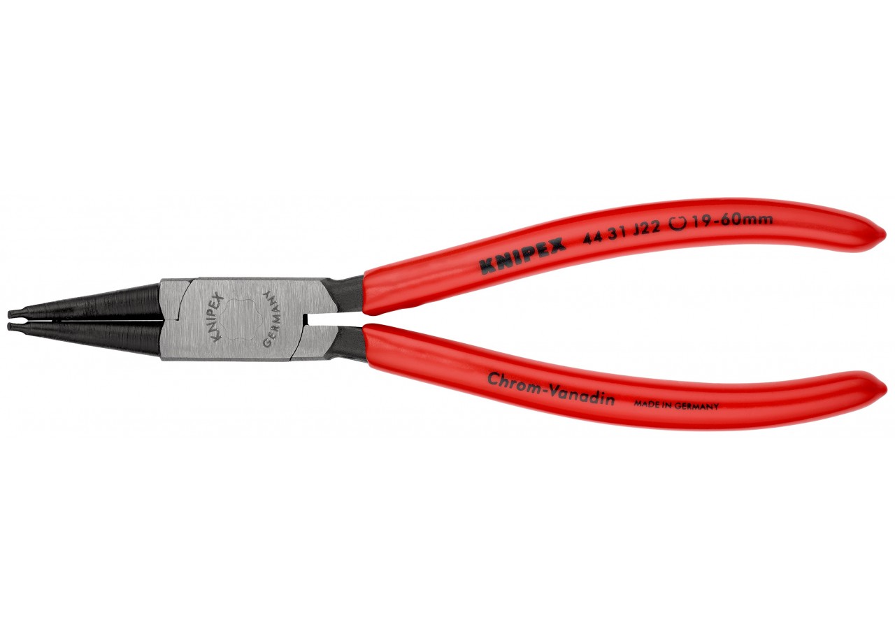 Pince pour circlips intérieurs Alésage de 19 à 60mm - 180mm à 45° - Gainage PVC - Knipex - 4431J22
