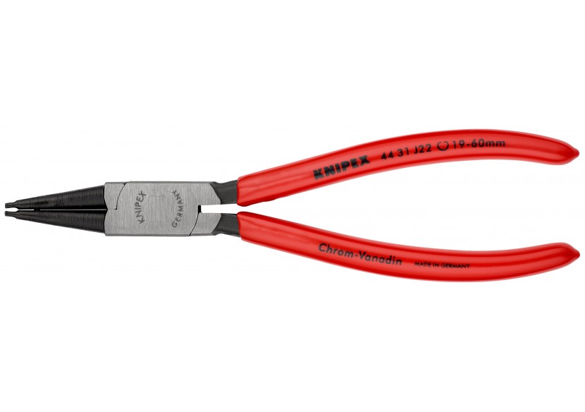 Pince pour circlips intérieurs Alésage de 19 à 60mm - 180mm à 45° - Gainage PVC - Knipex - 4431J22