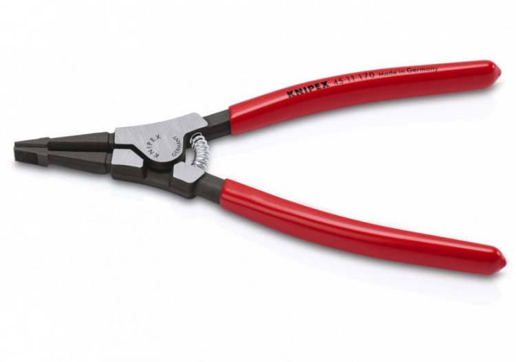 Pince de montage pour rondelles ressort d'arbre gainées en plastique brunie - Knipex - 4511170