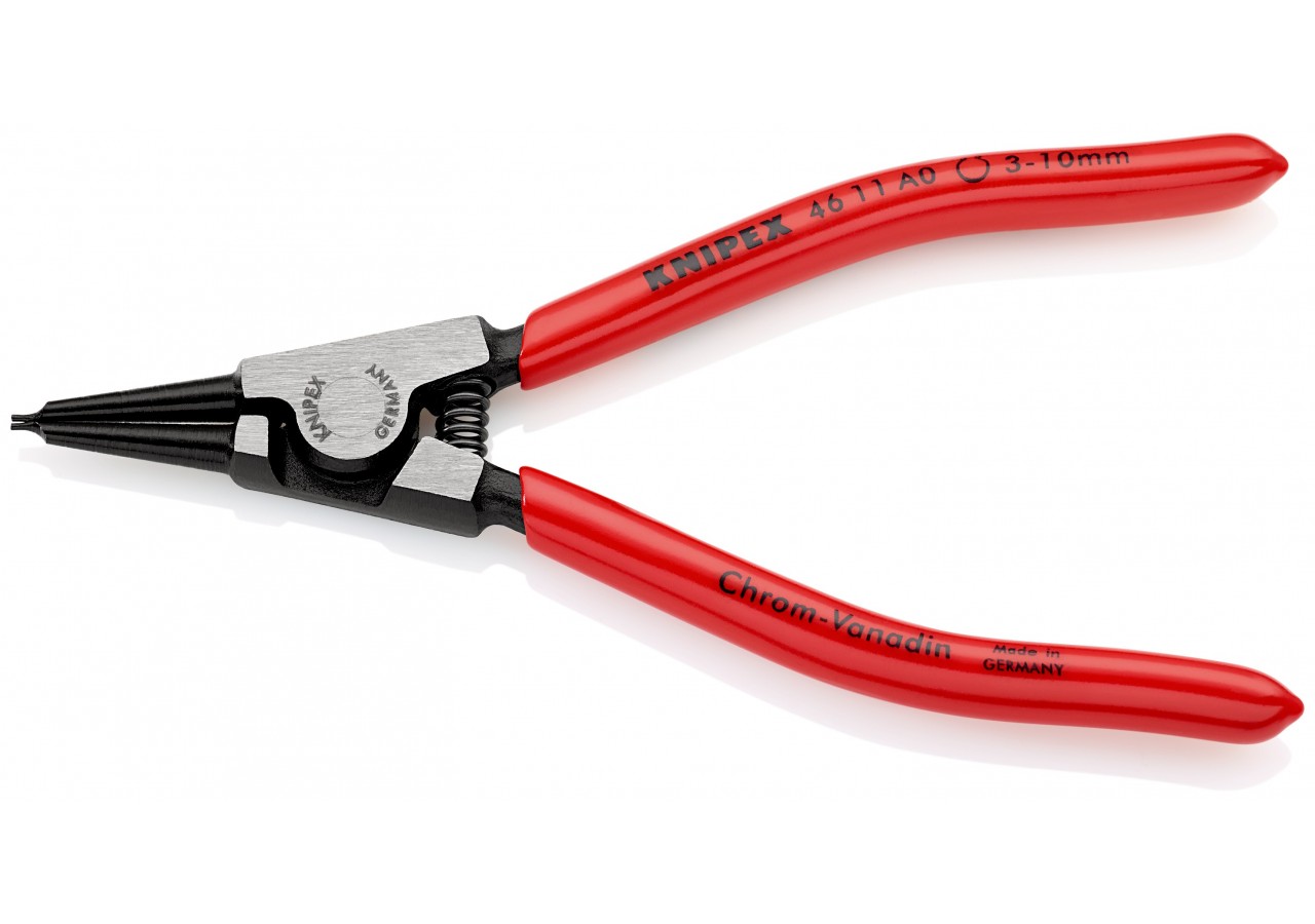 Pince pour circlips extérieurs Arbre de 3 à 10mm - Gainage PVC - 140mm - Knipex - 4611A0