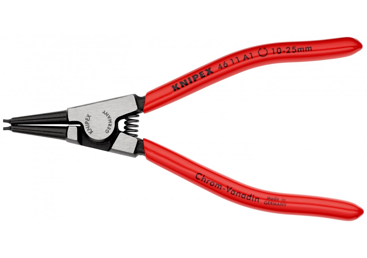 Pince pour circlips extérieurs Arbre de 10 à 25mm - Gainage PVC - 140mm - Knipex - 4611A1